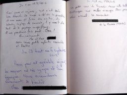 Photos du livre d'or