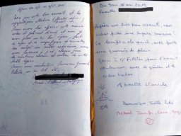 Photos du livre d'or